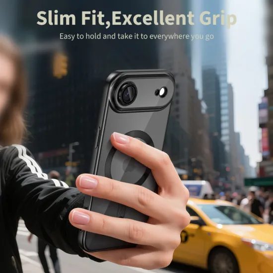 Tech-Protect MagFlex MagSafe iPhone Air, γυαλιστερό μαύρο