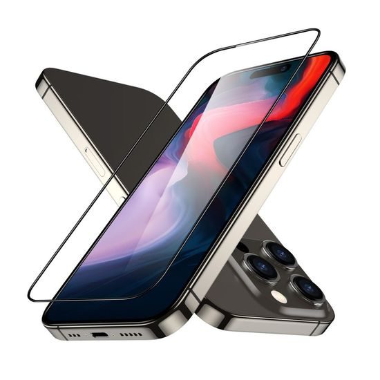 Armorit ESR Zaščitno kaljeno steklo, iPhone 15 Pro Max, črn