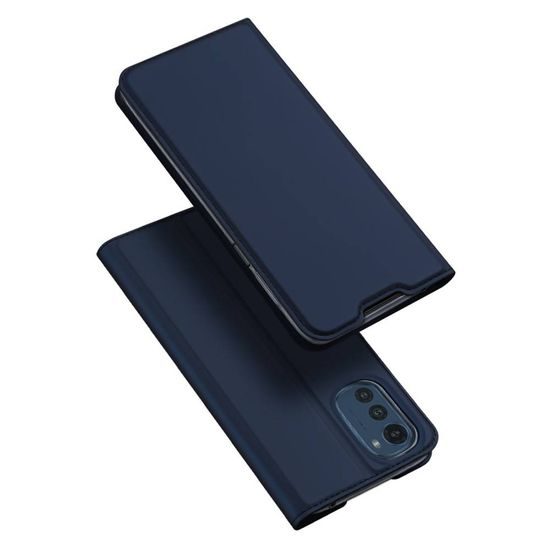Dux Ducis Skin Leather case, knižkové púzdro, Motorola Moto E32 / E32s, modré
