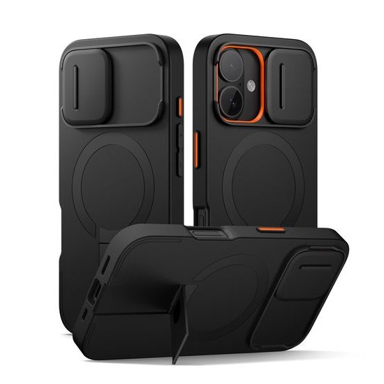 Suritch MagSafe Kickstand Camprotector θήκη iPhone 16, μαύρη