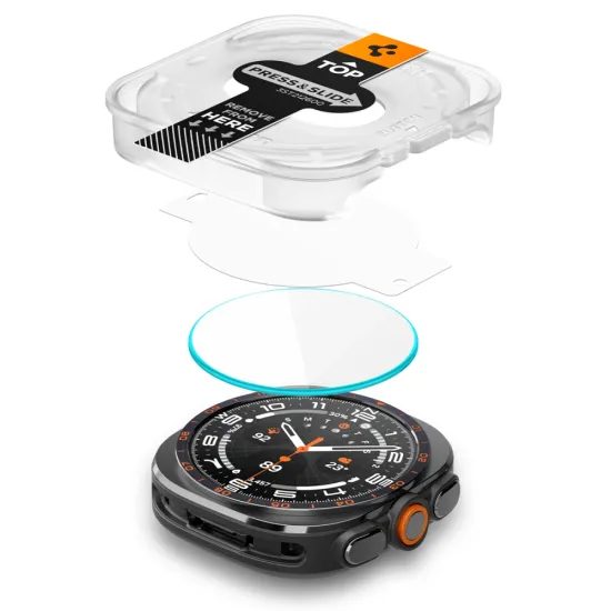 Spigen Glas.Tr Ez Fit, edzett üveg, Samsung Galaxy Watch Ultra 2 2026 (47 mm), 2 darab