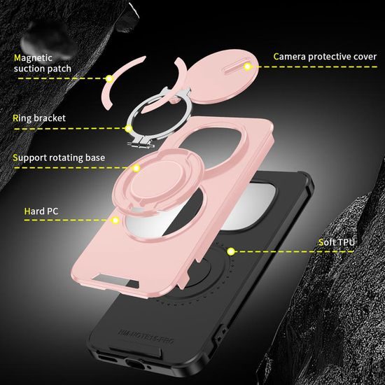 Husă Camslide Stand, Xiaomi Redmi Note 15 Pro Plus 5G, roz