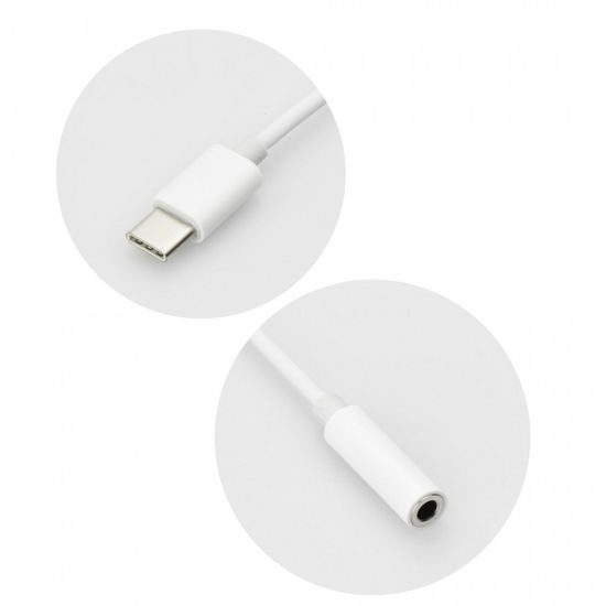 Adaptor USB-C - Jack 3.5 mm, alb