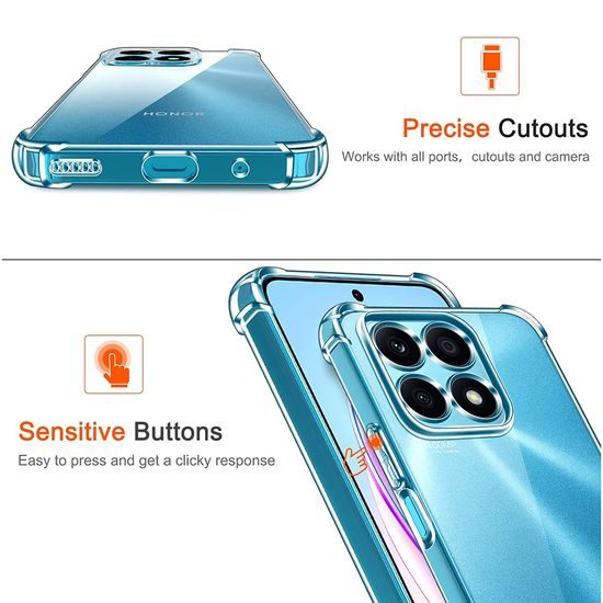 Techsuit Shockproof transparent etui, Honor X8a