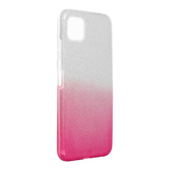 Forcell Shining tok, Samsung Galaxy A22 5G, ezüstös rózsaszín