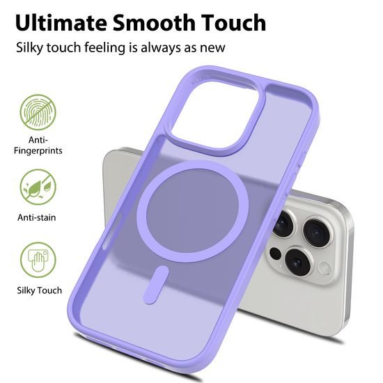 JP MagFit Colour MagSafe obal s N52 magnetom, iPhone 16 Pro, fialový