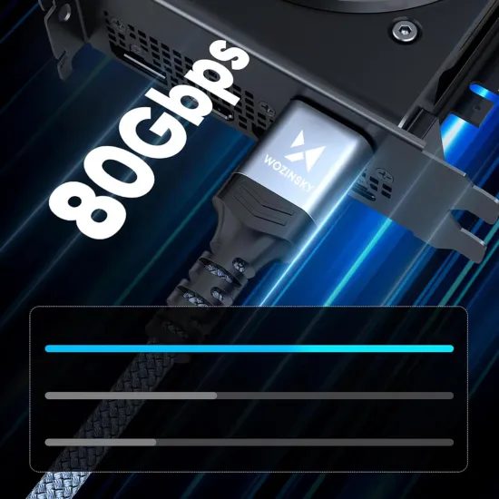 Wozinsky WPS-16AYL2S DisplayPort 2.1 καλώδιο, HDR, HDCP, DSC, 2 m, μαύρο