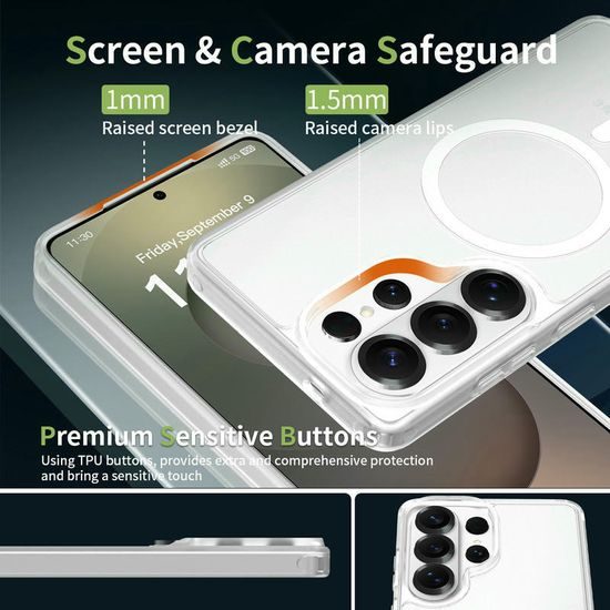 JP MagFit Colour θήκη MagSafe με μαγνήτη N52, Samsung Galaxy S26 Ultra, λευκή