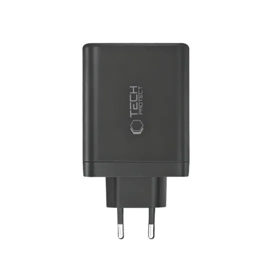 Tech-Protect NC120W-GAN φορτιστής 4 θυρών PD 120W / QC3.0, μαύρος