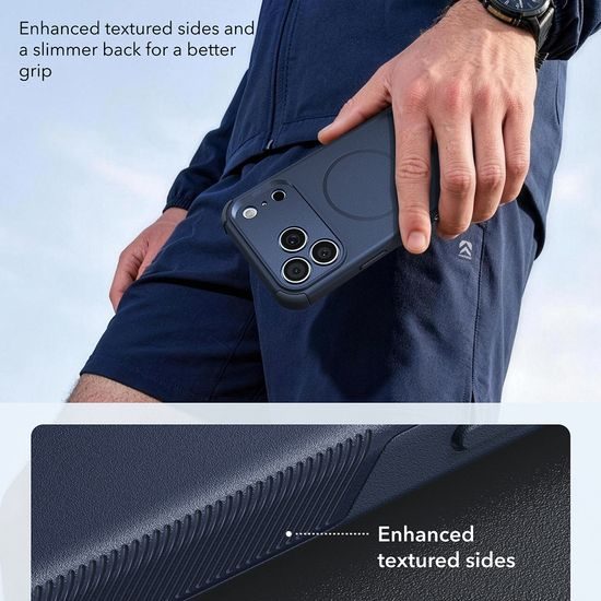 iPhone 17 Pro / 18 Pro aizsargvāciņš – ESR Cyber Halolock MagSafe – zils