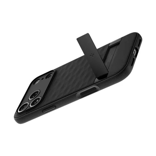 Spigen Parallax „S" Mag s MagSafe, iPhone 17 Pro / 18 Pro, matná čierna