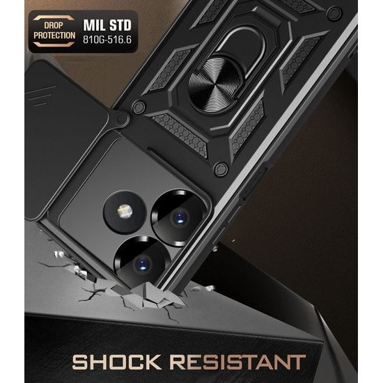 Xiaomi Redmi 13 dėklas – JP CamShield su kameros apsauga – juoda