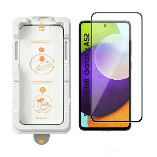 Wency Magic Box 5D Σκληρυμένο Γυαλί με Εύκολη Εφαρμογή, Samsung Galaxy A52 4G, μαύρο