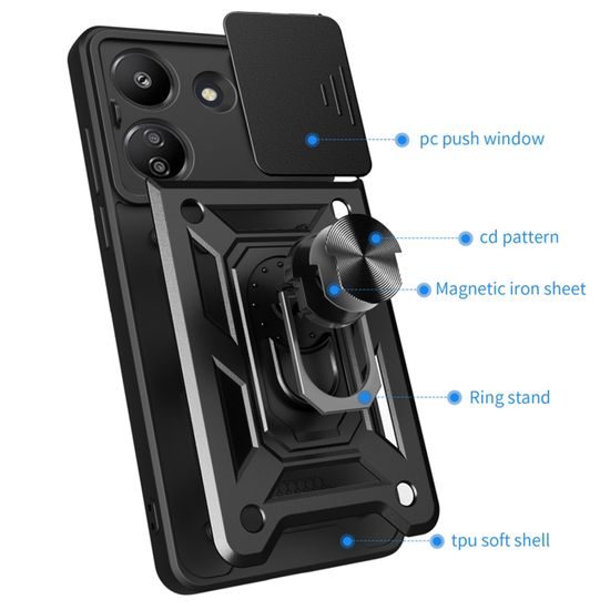 Techsuit CamShield, Motorola Moto G04 / Moto G24, černý