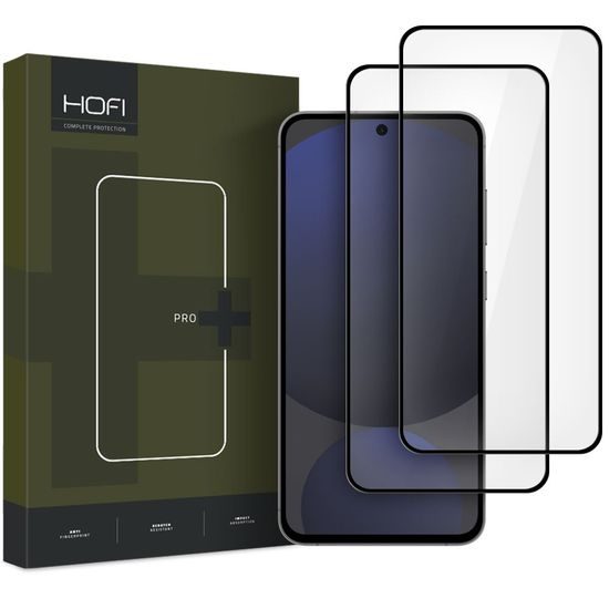Hofi Pro+ Displayschutz aus gehärtetem Glas, Samsung Galaxy S24 FE, 2 stücke, schwarz