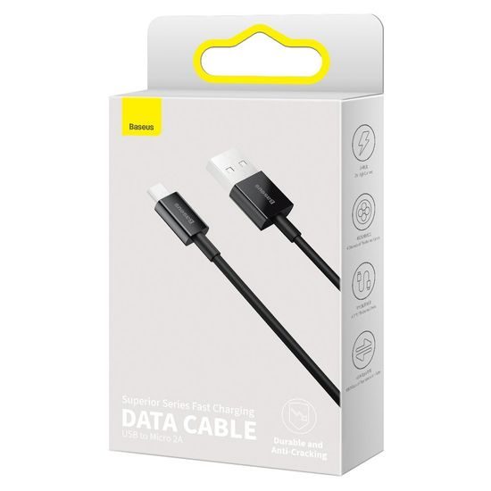 Baseus Superior USB - Micro USB 2 m, čierny (CAMYS-A01)