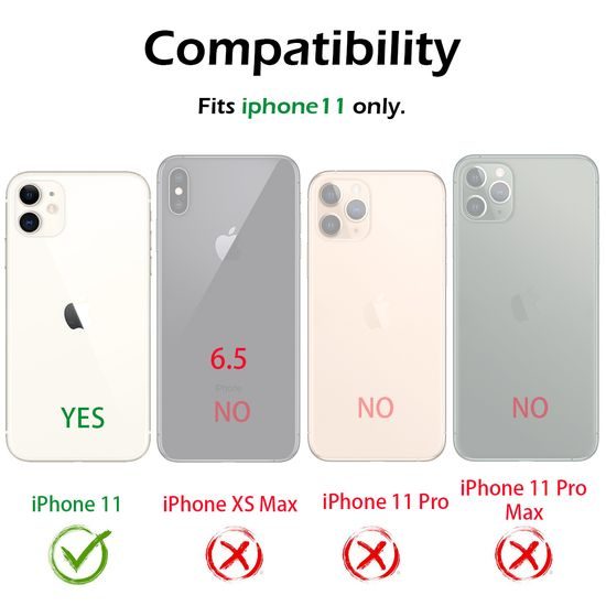 Dexnor 360 Clear θήκη για iPhone 11, μαύρη