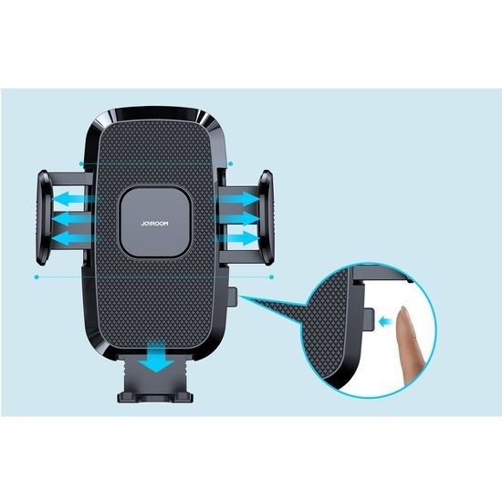 Joyroom mehanički držač za telefon u automobilu s podesivim držačem za nadzornu ploču, crni (JR-ZS259)