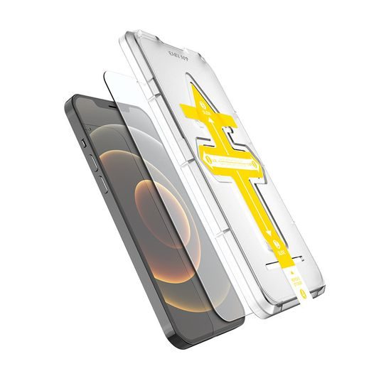 Zifriend, iPhone 12 Pro Max, 2.5D Displayschutz Crystal Clear mit Applikator