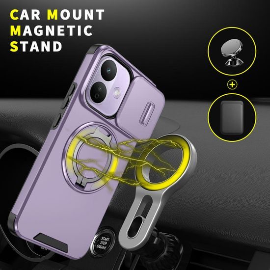 Camslide Stand obal, Xiaomi Redmi Note 17 Pro 5G / Note 17 Pro Max 5G, fialový