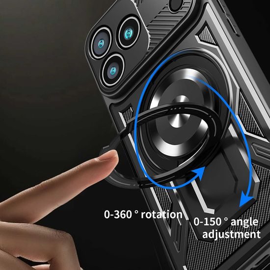 Techsuit RuggedCam, iPhone 17 Pro, μαύρο