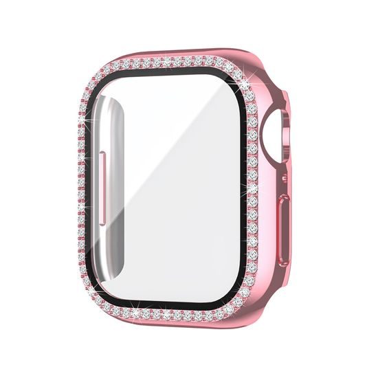 Etui JP Watch Diamond, Apple Watch 4 / 5 / 6 / SE, 44 mm, różowy