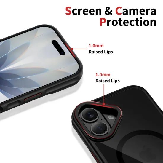 Tech-Protect MagHybrid MagSafe, iPhone 17, κόκκινο-μαύρο