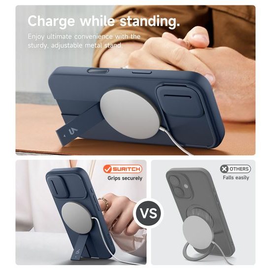 Suritch MagSafe Kickstand Camprotector θήκη iPhone 17, μπλε