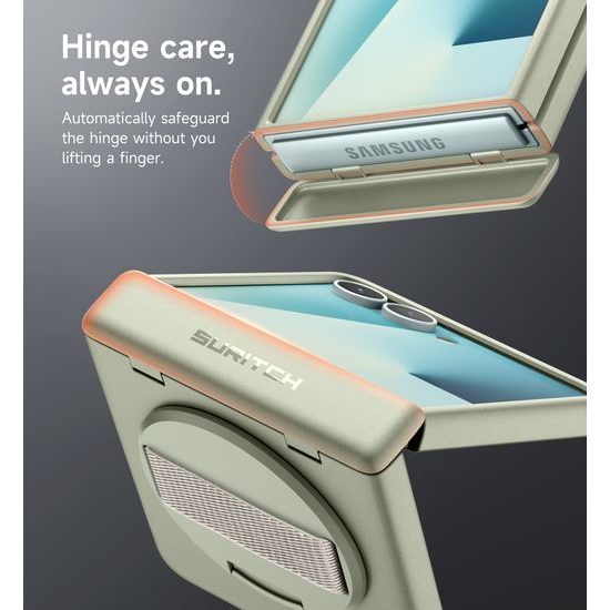 Suritch 360° Kickstand θήκη Samsung Galaxy Z Flip 7, πράσινη