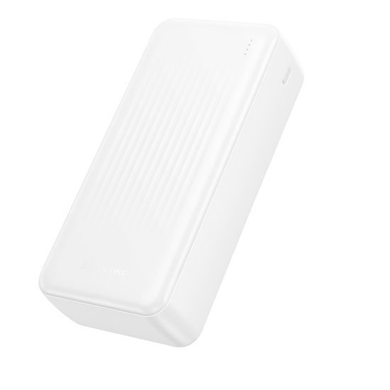 Borofone akupank BJ80B 30000mAh 2x USB-A + USB-C – valge