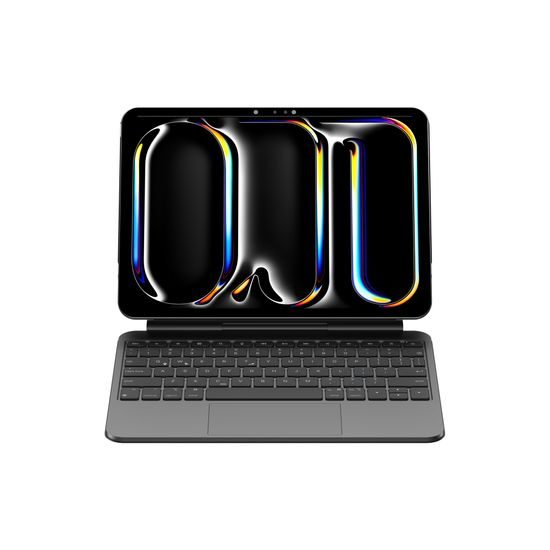 JP Magnetic Keyboard MK09 Aluminium θήκη tablet με πληκτρολόγιο, iPad Pro 11 2018 / 2020 / 2021 / 2022, iPad Air 4 10.9 2020 / Air 5 10.9 2022 / Air 11 2024 / 2025, μαύρη