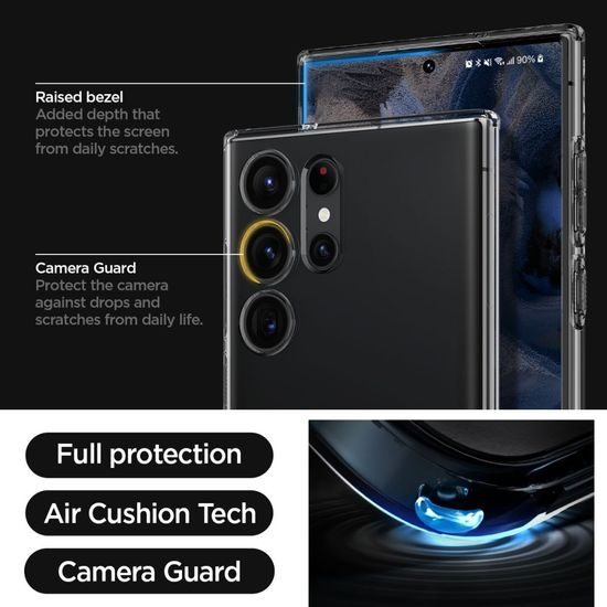 Spigen Liquid Crystal kryt na mobil, Samsung Galaxy S23 Ultra, Space Crystal