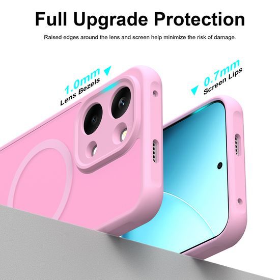 Xiaomi Redmi 17 4G / 5G ümbris – Techsuit HaloFrost II MagSafe'iga – roosa
