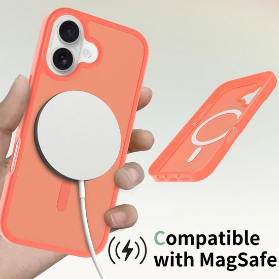 JP MagFit Colour MagSafe θήκη με μαγνήτη N52, iPhone 17, πορτοκαλί