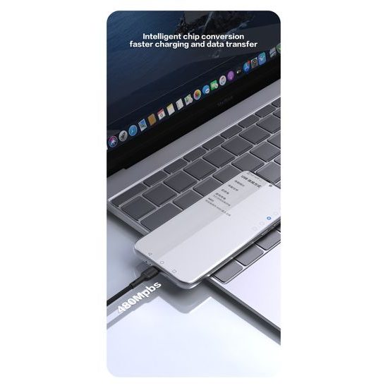 Dudao L9T USB Kabel USB-A auf USB-C für schnelles Laden - 5A - 1m - Schwarz