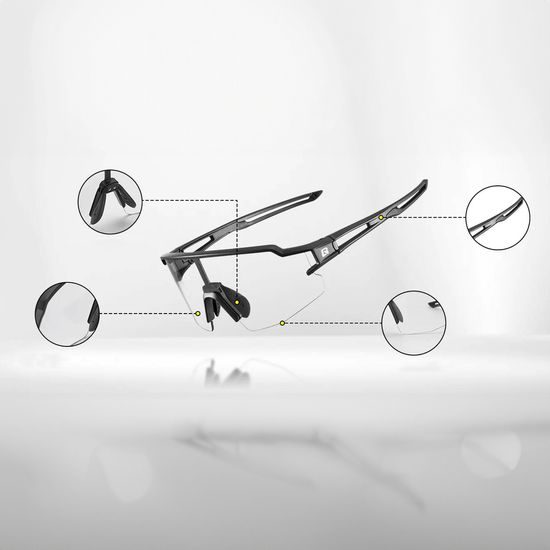 Rockbros 10175 Fotokromatična kolesarska očala UV400, črna