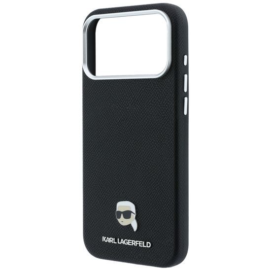 Karl Lagerfeld Grained Leather KH Metal MagSafe ümbris iPhone 17 Pro / 18 Pro – must