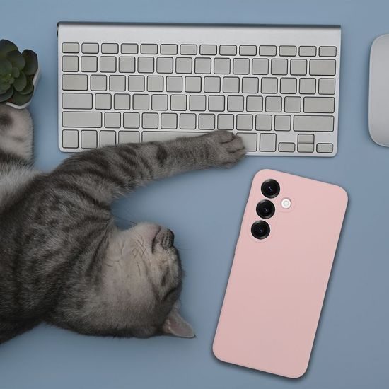 Szilikon tok, Samsung Galaxy S26 Plus, világos rózsaszín