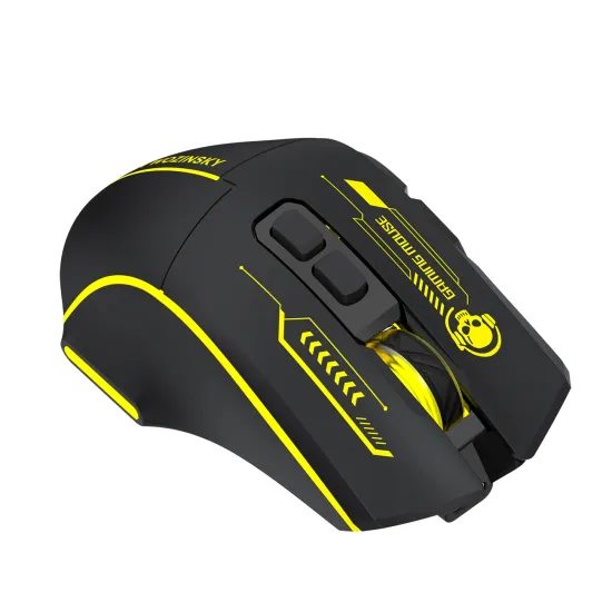 Wozinsky WMGB-1181 Ασύρματο οπτικό gaming ποντίκι, μαύρο / κίτρινο