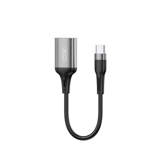 XO NB201 USB naar USB-C Adapter - Zwart