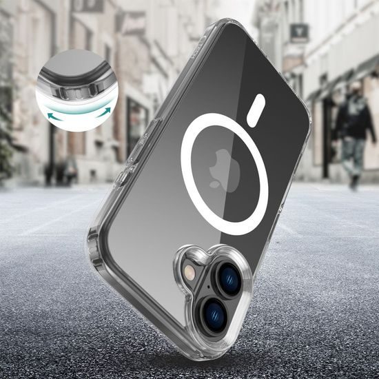 Tech-Protect Flexair Hybrid z MagSafe, iPhone 16, prozoren