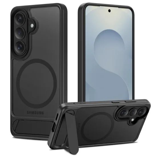Tech-Protect MagRack MagSafe Schutzhülle für Samsung Galaxy S26 Plus - Mit Kickstand und MagSafe - Schwarz Matt