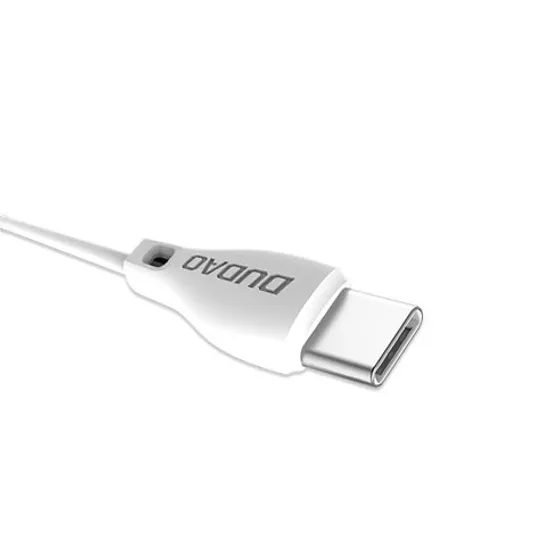 Καλώδιο Dudao USB - USB-C, 2,1A, 1μ, λευκό