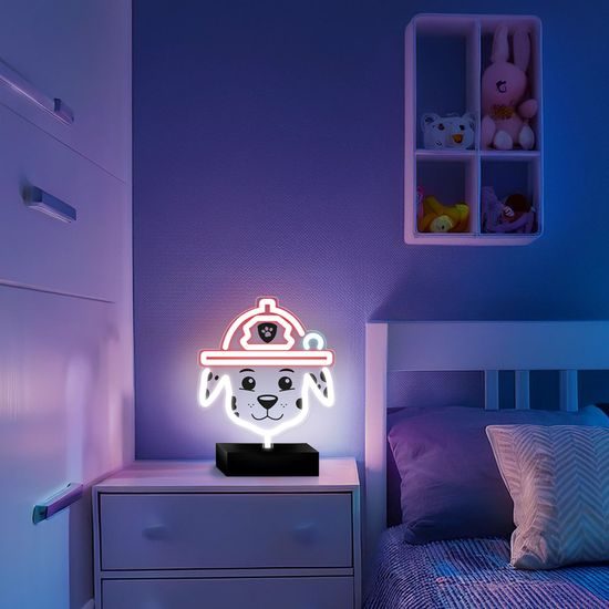 Νέον LED λάμπα με βάση – Paw Patrol Marshall