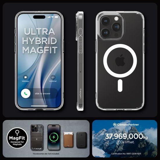 Spigen Ultra Hybrid Mag s MagSafe, iPhone 15 Pro Max, biely
