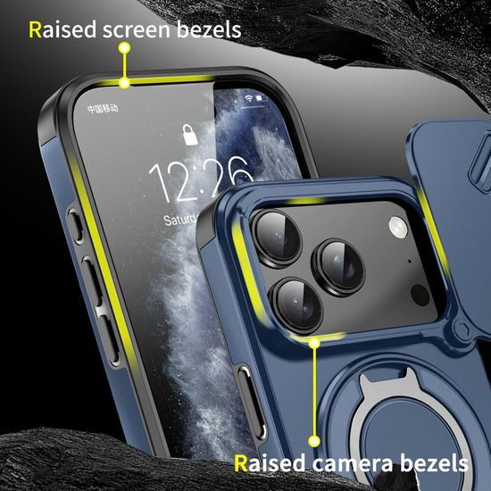 Camslide Stand Hülle, iPhone 17 Pro, blau