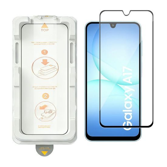 Wency Magic Box 5D Σκληρυμένο Γυαλί με Εύκολη Εφαρμογή, Samsung Galaxy A17, Μαύρο