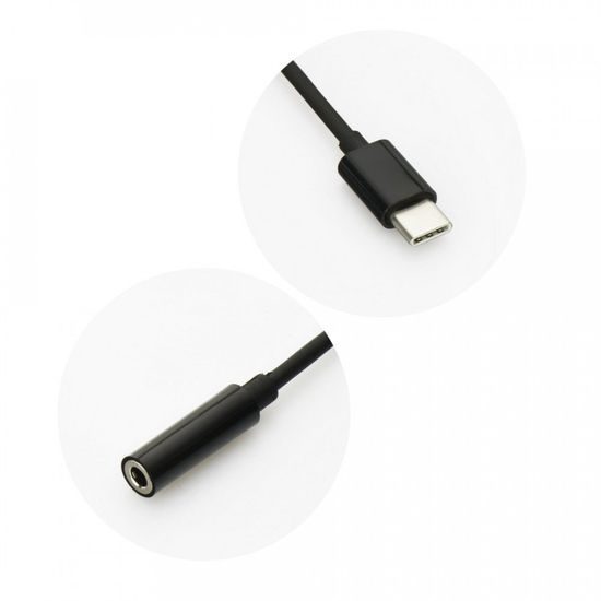 Adaptér USB-C - Jack 3.5 mm, černý