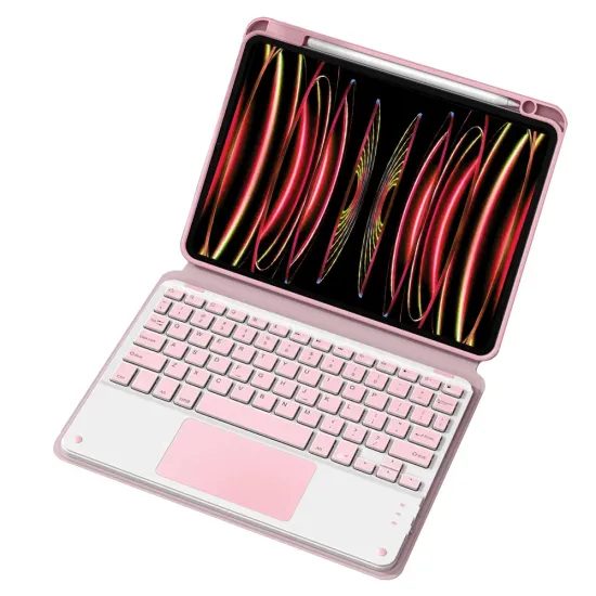 Hülle mit Bluetooth-Tastatur für Xiaomi Mi Pad 6, Rosa