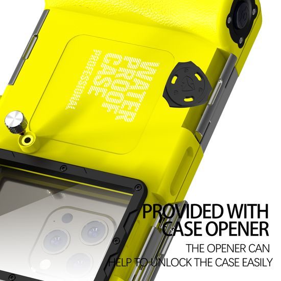 Shellbox IP68 potapljaški vodoodporni etui za telefon, 15M/50ft, rumeno / črno
